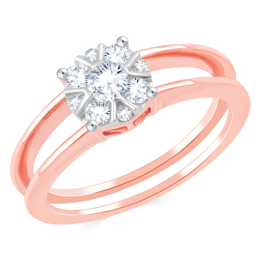 Diamond Ring for her in Rose Gold DRG23443