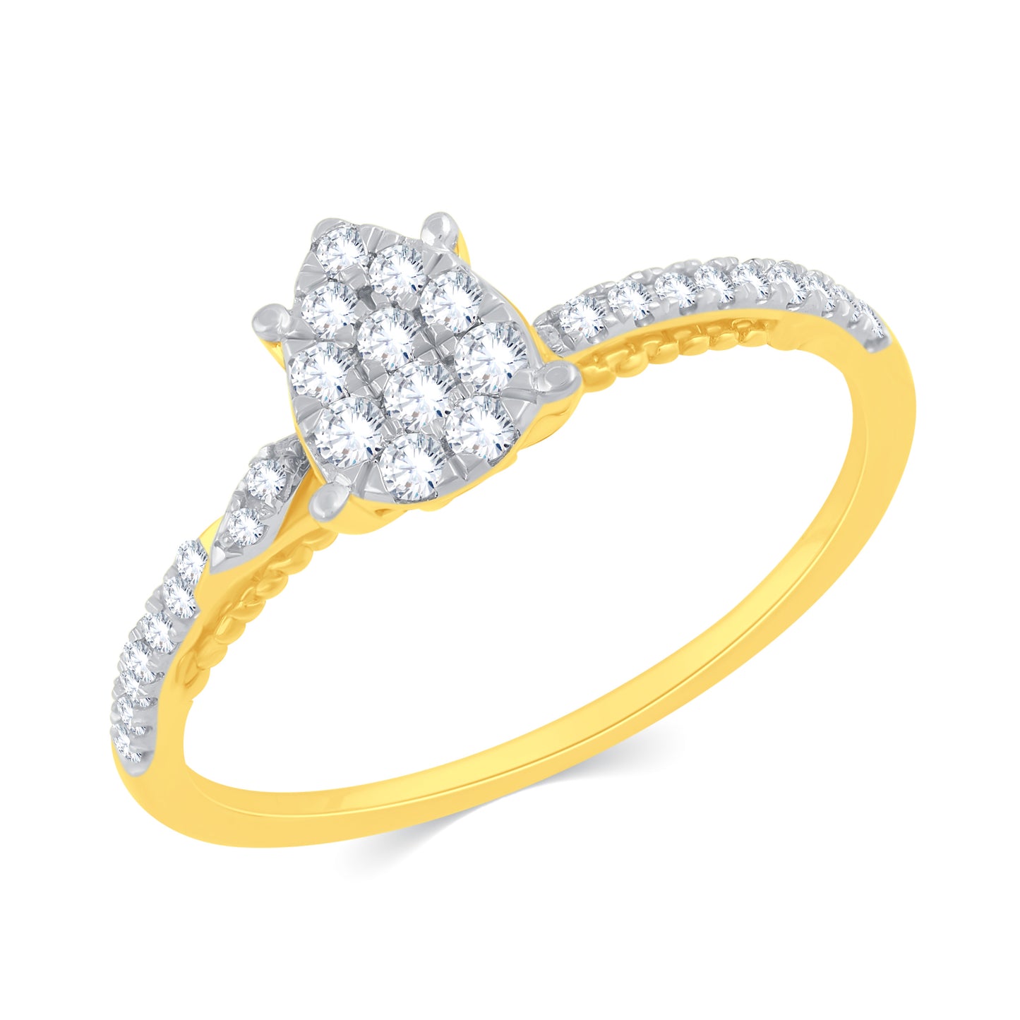 Diamond Ring for her in Yellow Gold DRG23508