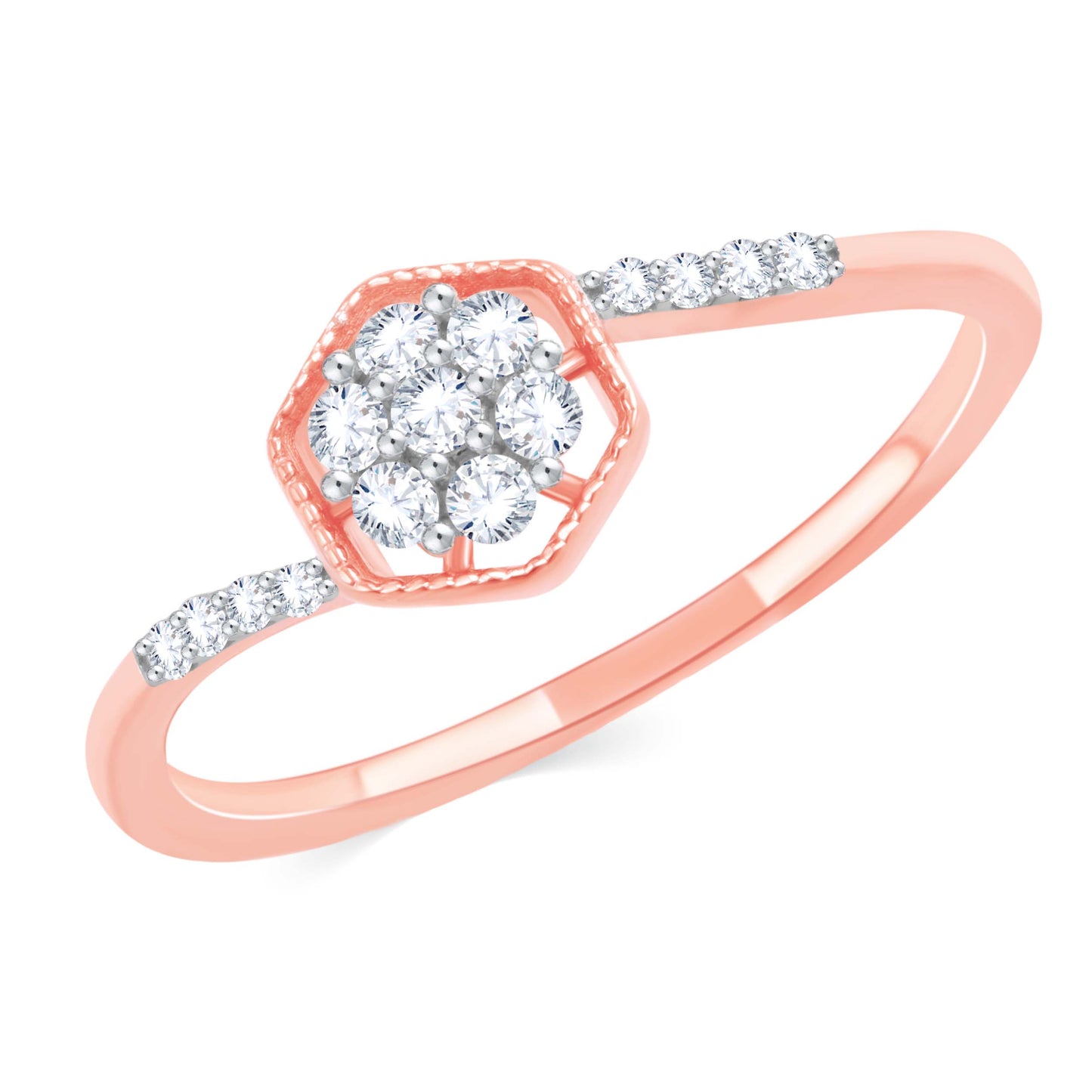 Diamond Ring for her in Rose Gold DRG23518