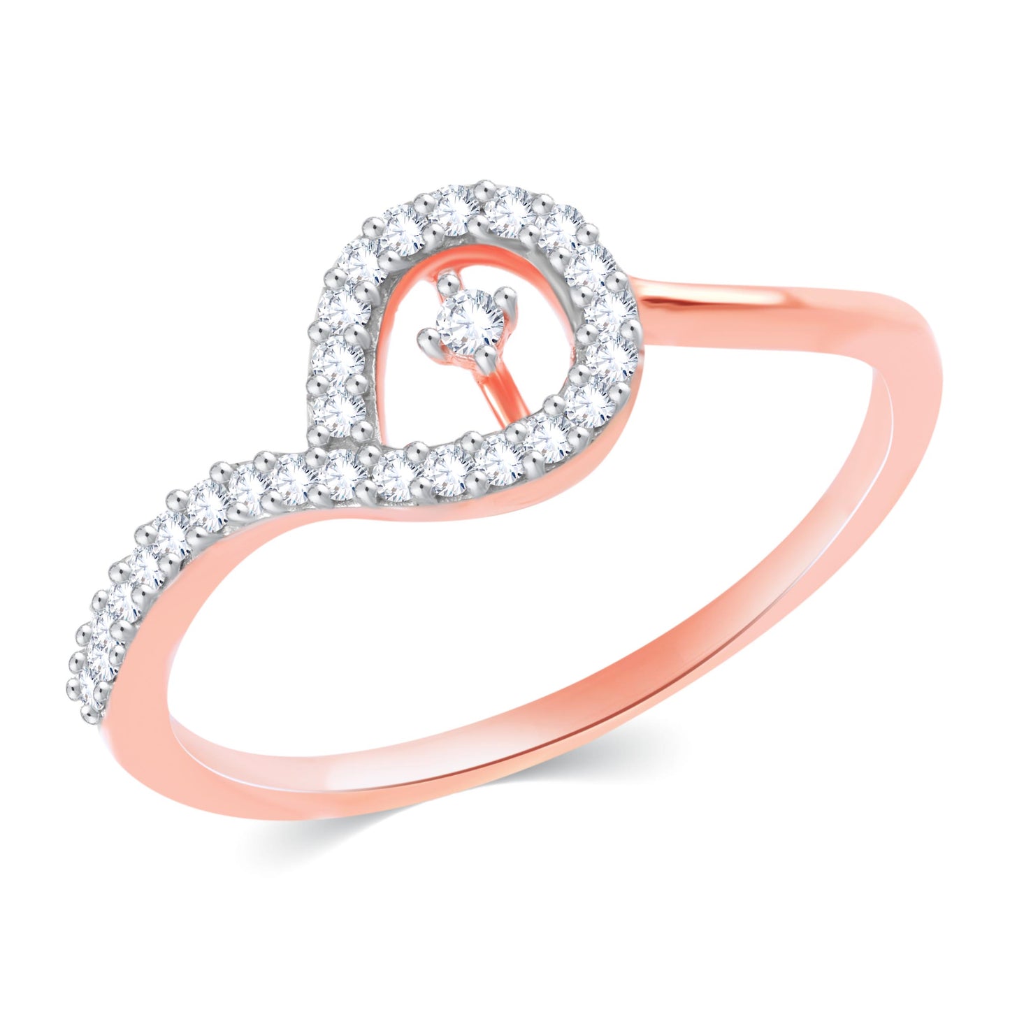 Diamond Ring for her in Rose Gold DRG23558