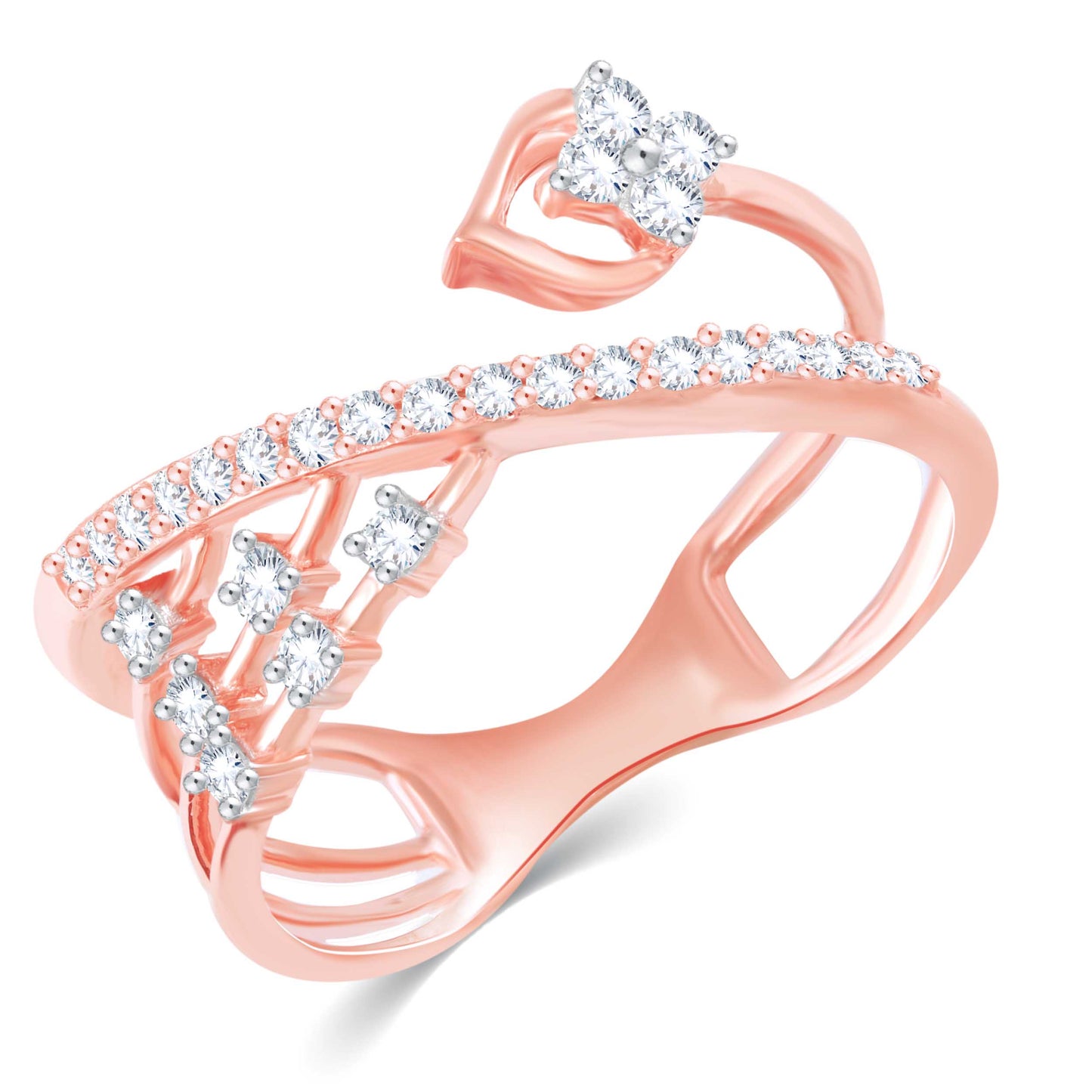 Diamond Ring for her in Rose Gold DRG23607