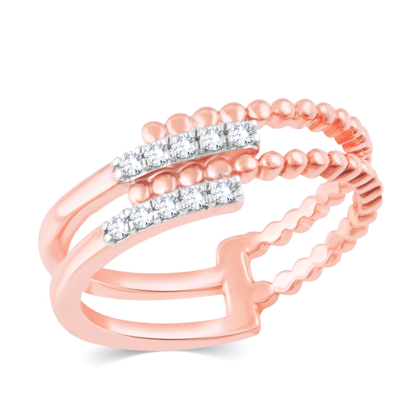 Diamond Ring for her in Rose Gold DRG23674