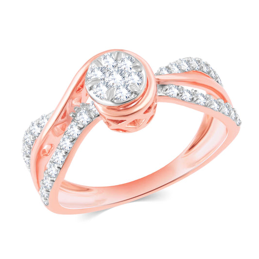 Diamond Ring for her in Rose Gold DRG23679