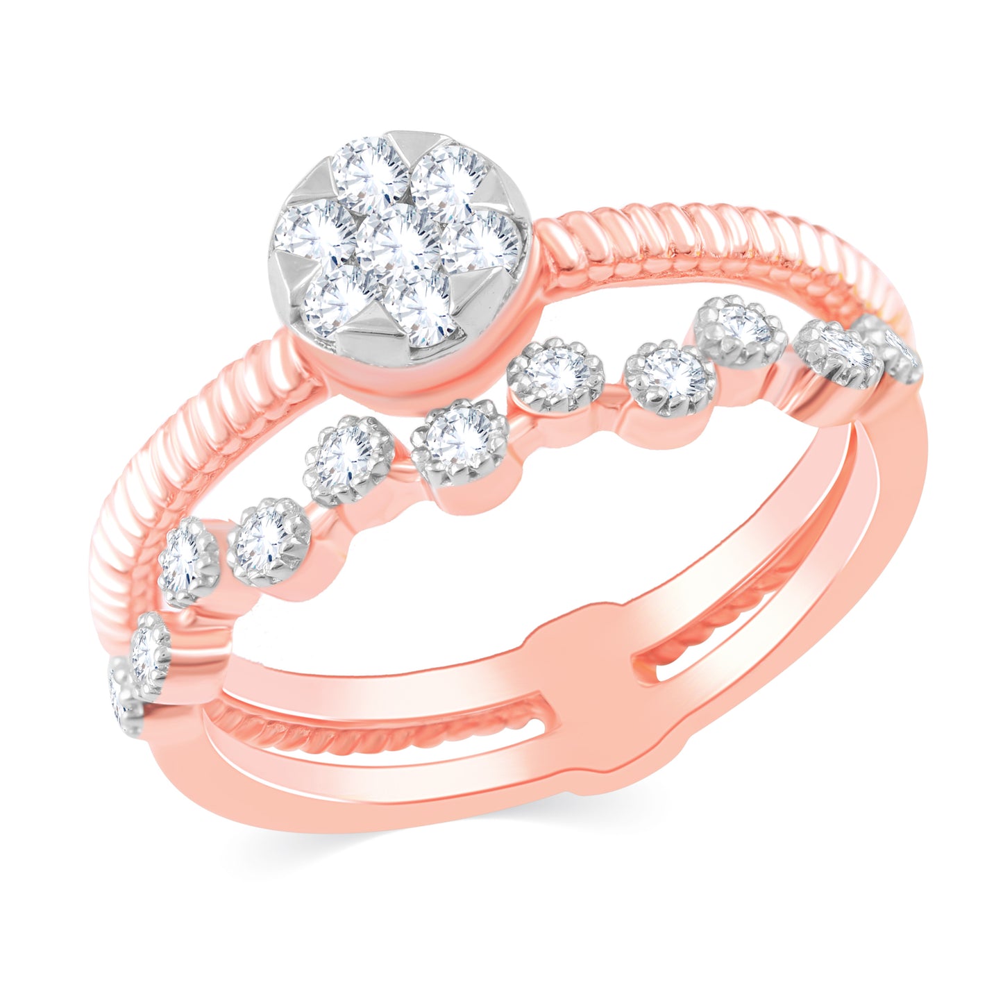 Diamond Ring for her in Rose Gold DRG23722