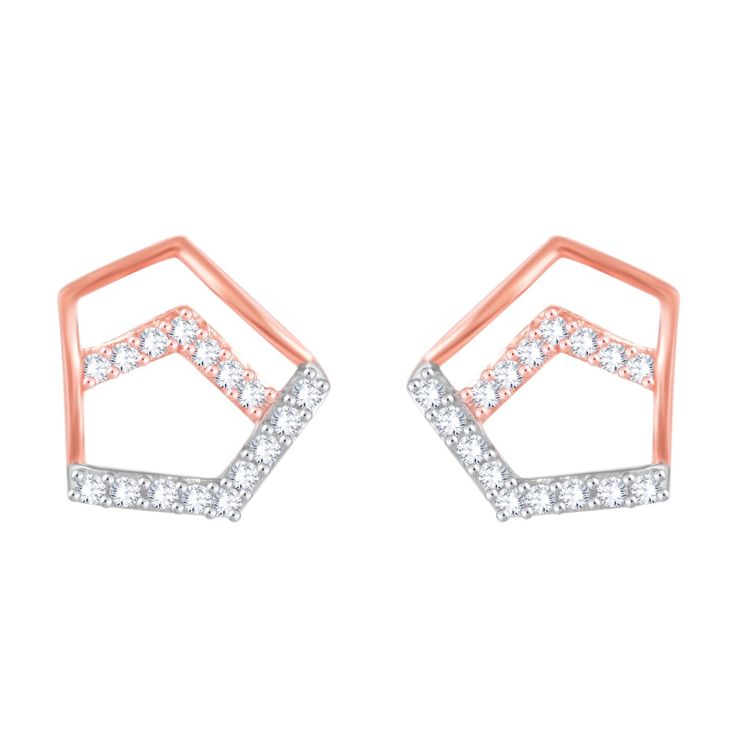 Diamond Earring for her in Rose Gold DSE23028