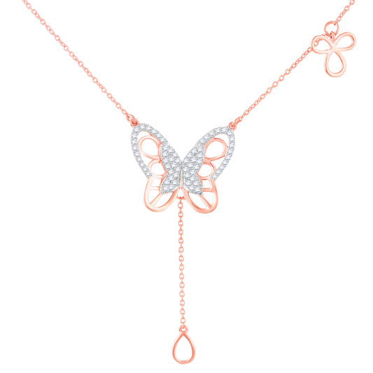 Diamond Necklace for her in Rose Gold DSN22014