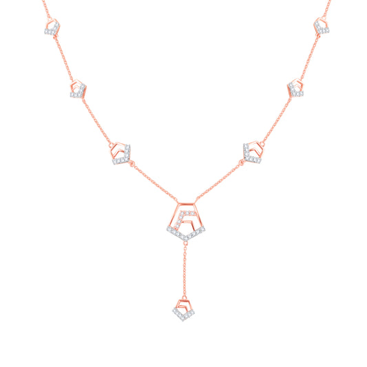 Diamond Necklace for her in Rose Gold DSN23028