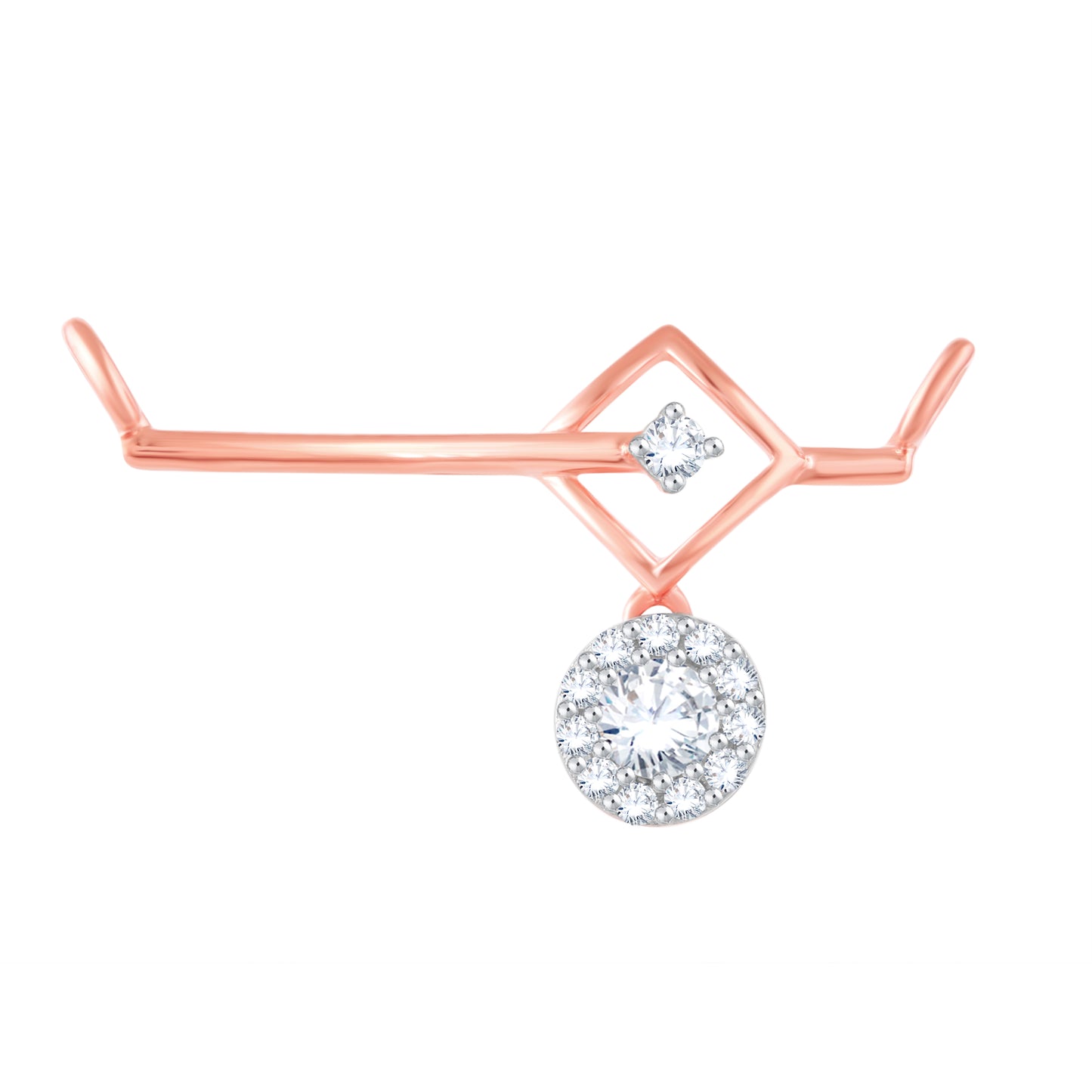 Diamond Mangalsutra Pendant for her in Rose Gold DTN22076