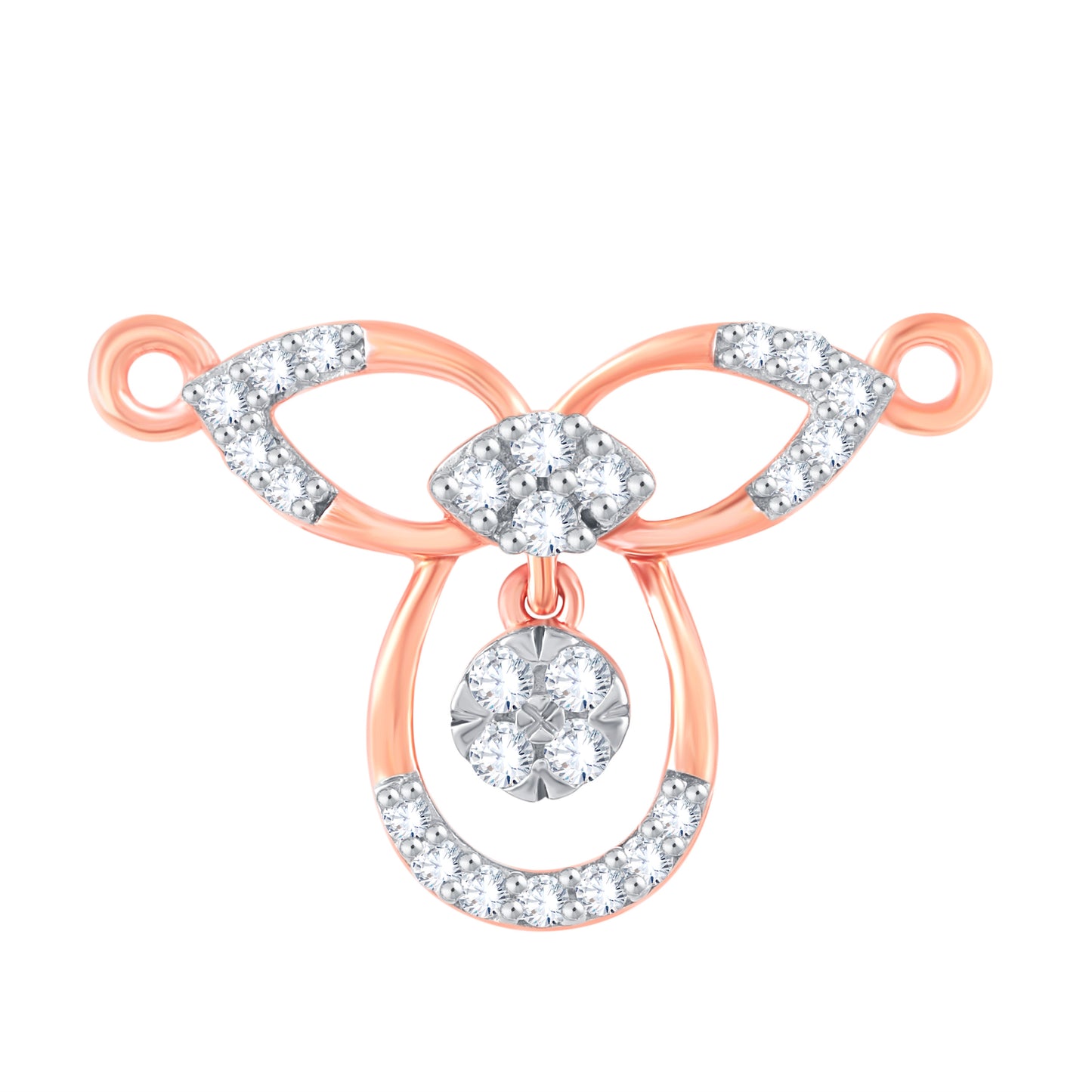 Diamond Mangalsutra Pendant for her in Rose Gold DTN22078