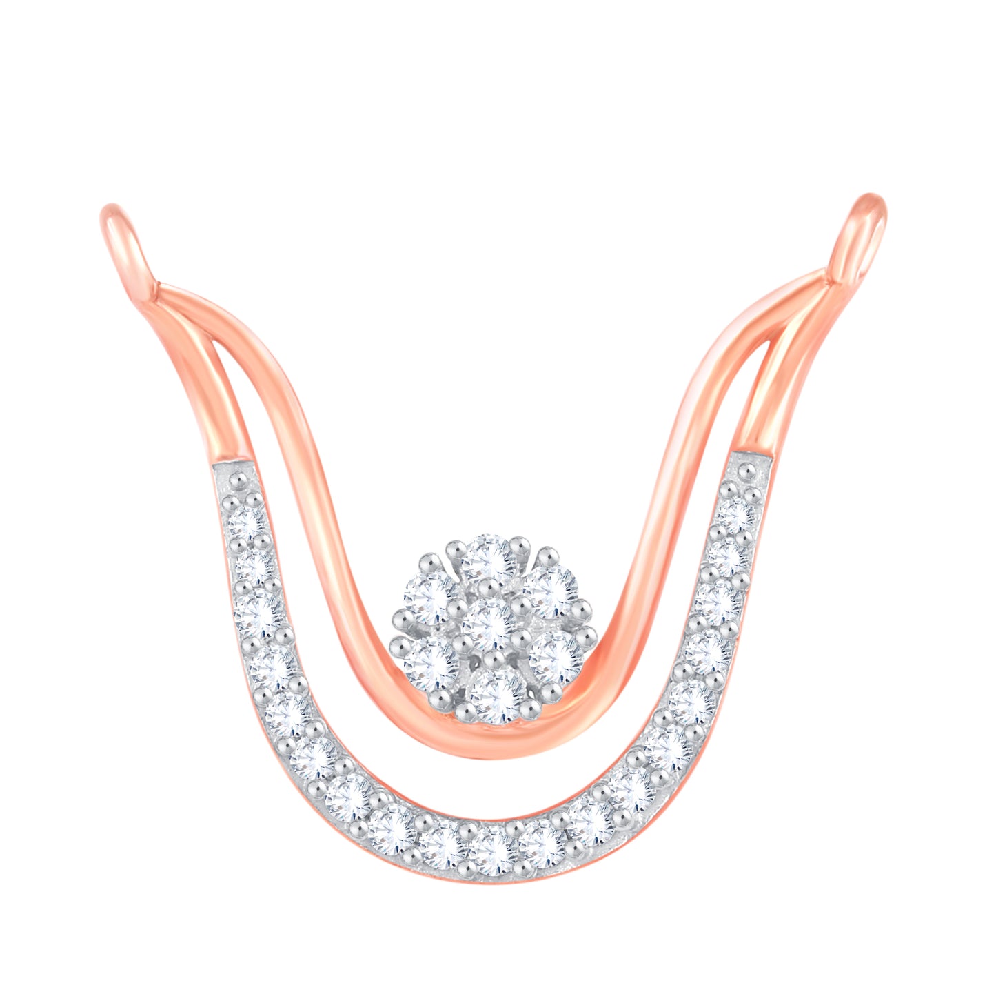 Diamond Mangalsutra Pendant for her in Rose Gold DTN22104