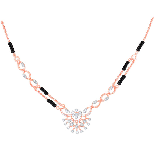 Diamond Mangalsutra Pendant for her in Rose Gold DTN22114