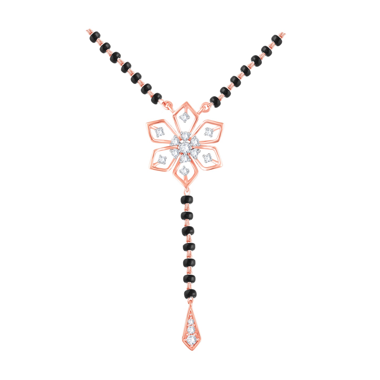 Diamond Mangalsutra Pendant for her in Rose Gold DTN22116