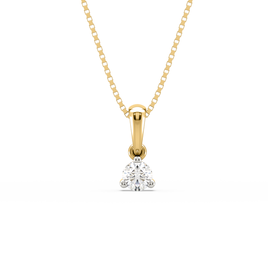 Sun Diamond Necklace in 10k White Gold 1/10ct (I-J Color, I3 Clarity), 17  inch - 174HPA