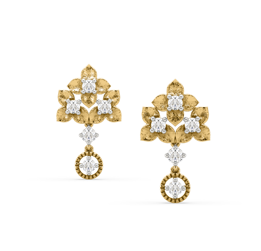 Emily Flower Diamond Danglers