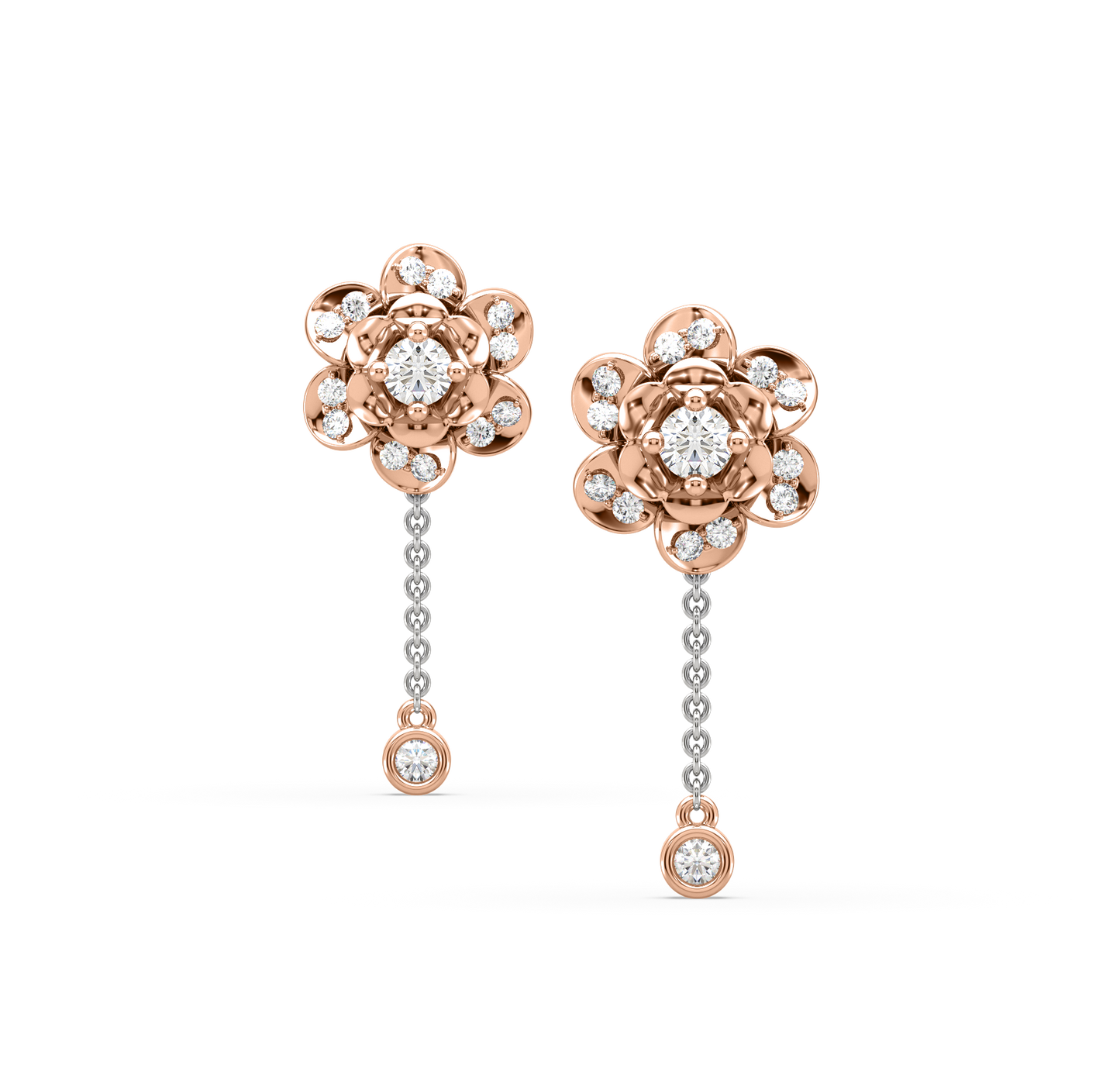 Ellie Flower Diamond Studs