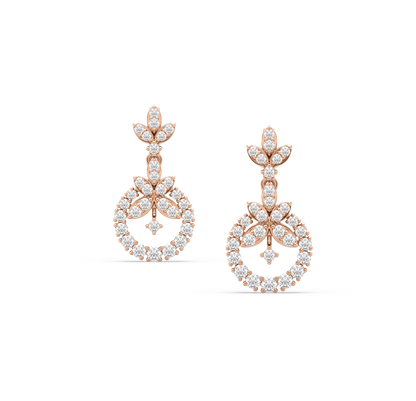 Nila Flower Diamond Danglers