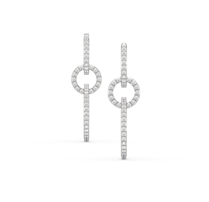 Rebecca Inter-linked Diamond Hoop Earrings