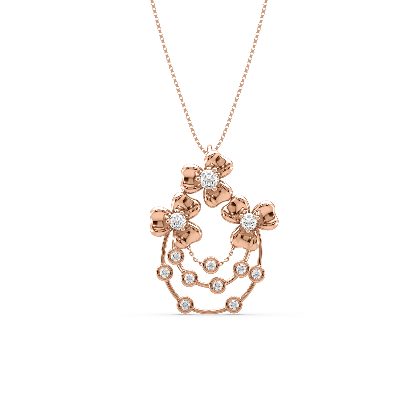 Elisha Floral Diamond Pendant