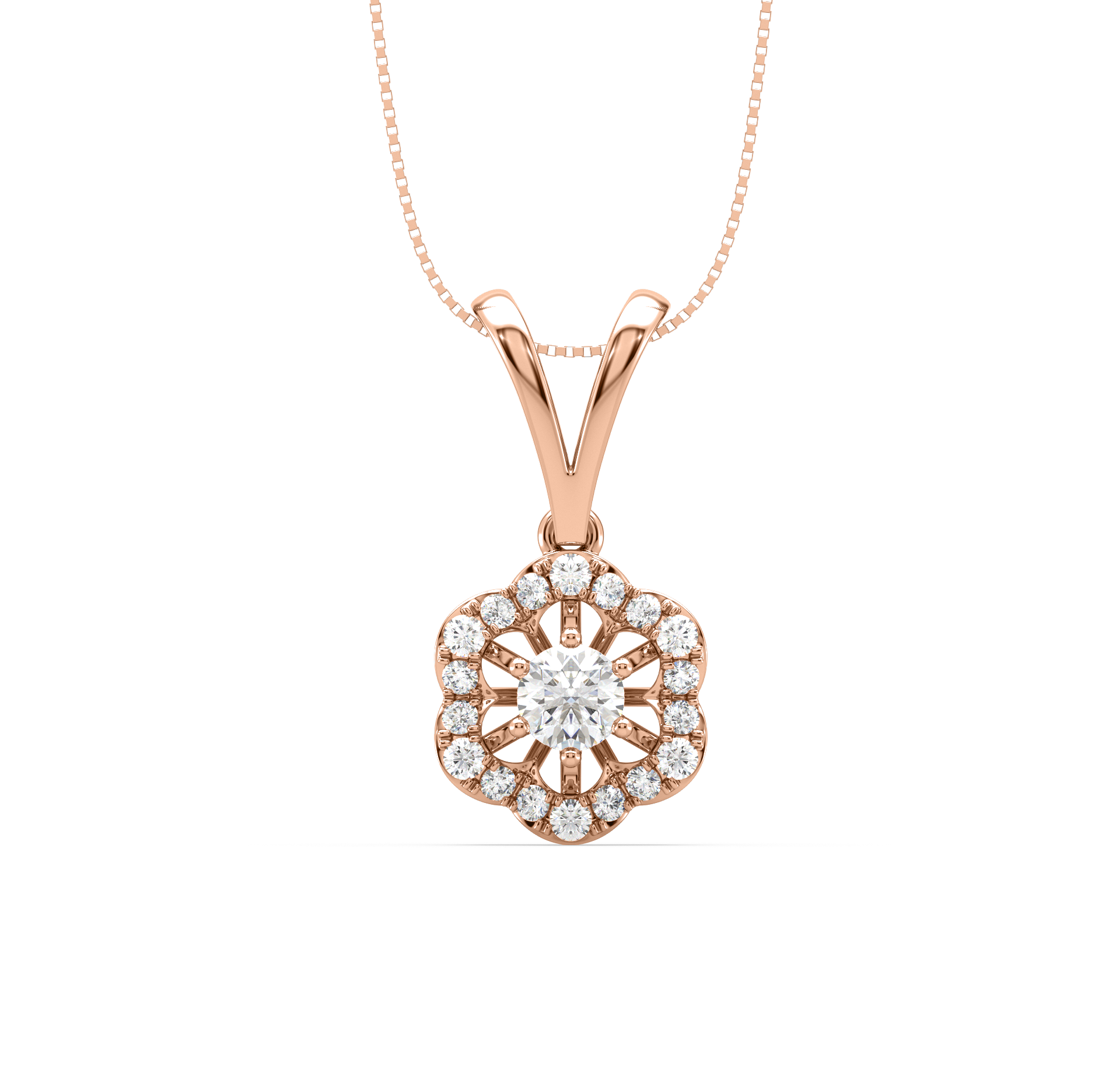 Jenny Floral Diamond Pendant