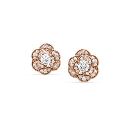 Olive Rose Solitaire Studs