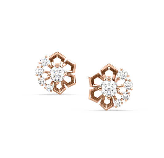 Enya Flower Diamond Studs