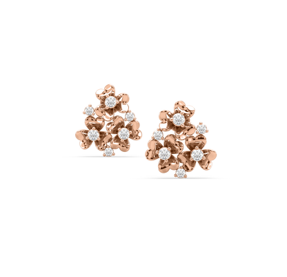 Margaret Flower Diamond Earrings