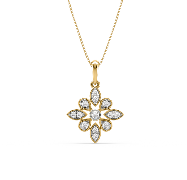 Diamond Flower Necklace with Pink Sapphire Center for Women | Jennifer Meyer
