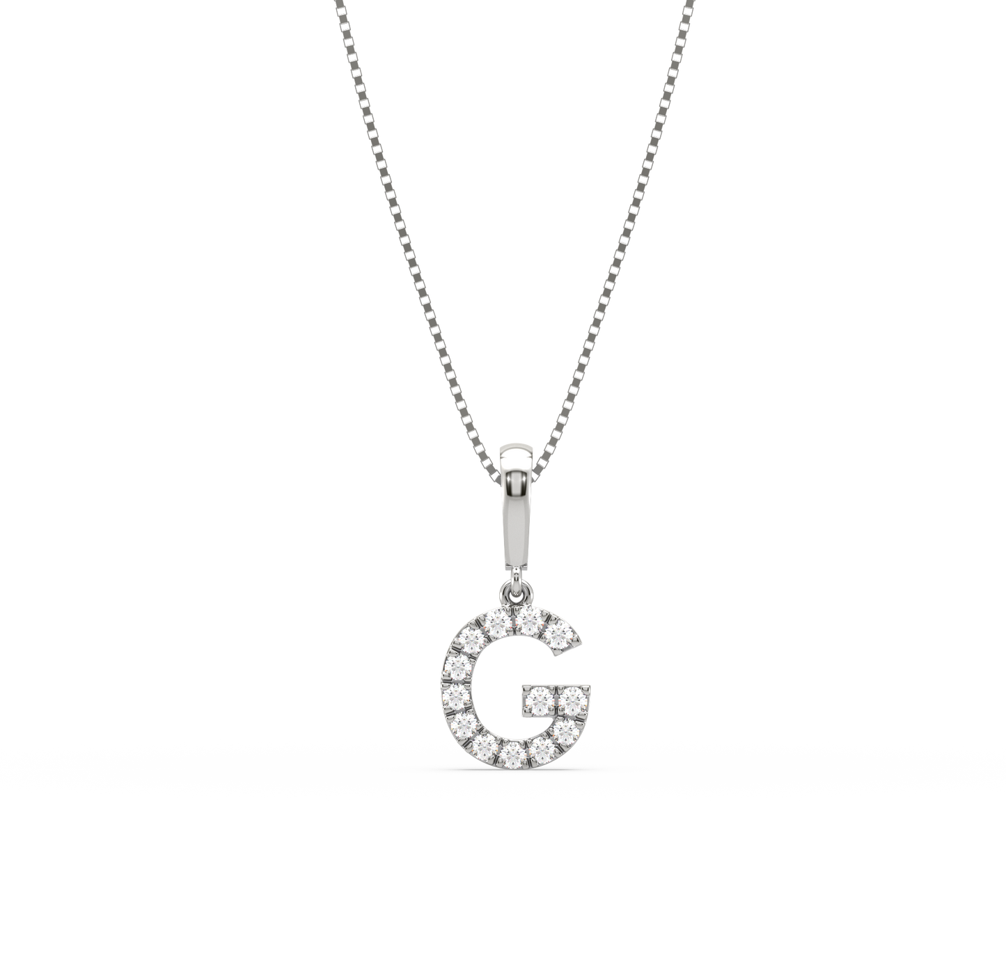 G Alphabet Diamond Pendant