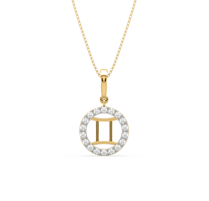 Goldie Gemini Zodiac Pendant