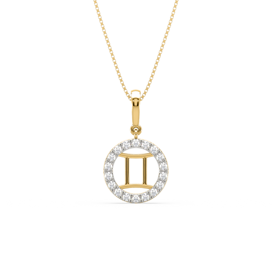 Goldie Gemini Zodiac Pendant