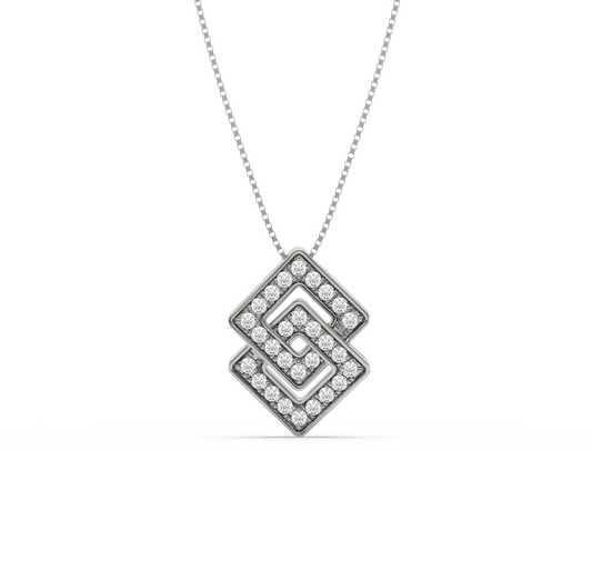 Dyra Geometric Diamond Pendant