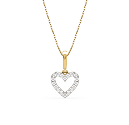 Elise Heart Shaped Diamond Pendant