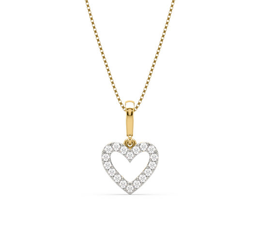 Elise Heart Shaped Diamond Pendant