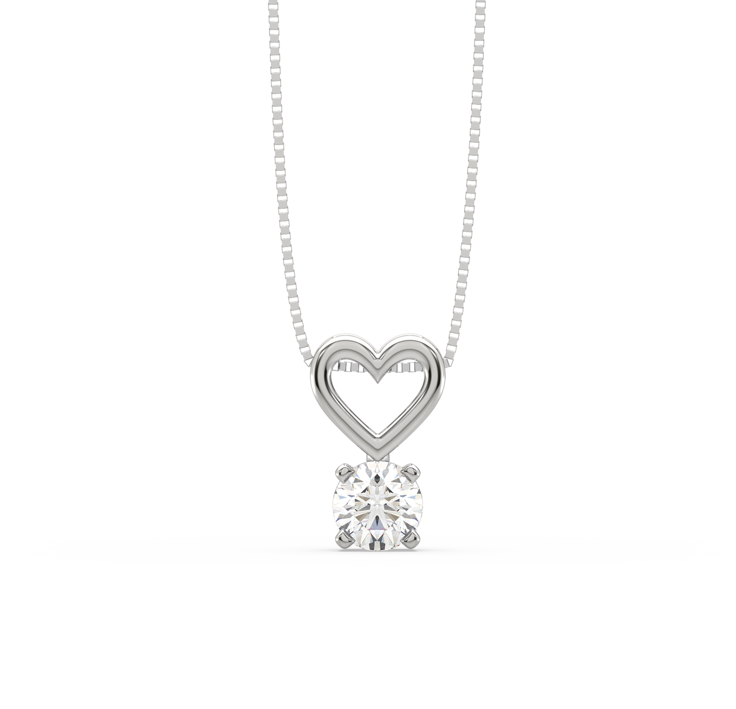 Holly Heart Solitaire Pendant