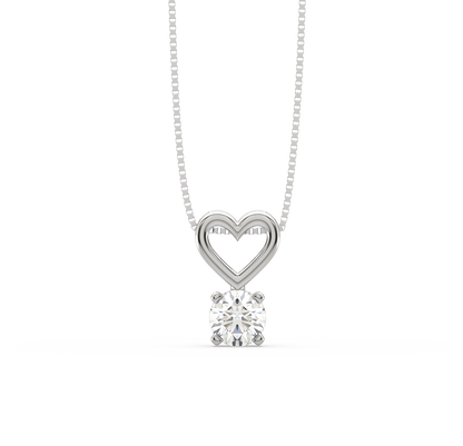 Holly Heart Solitaire Pendant