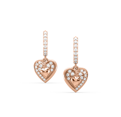 Brooke Dangling Heart Earrings