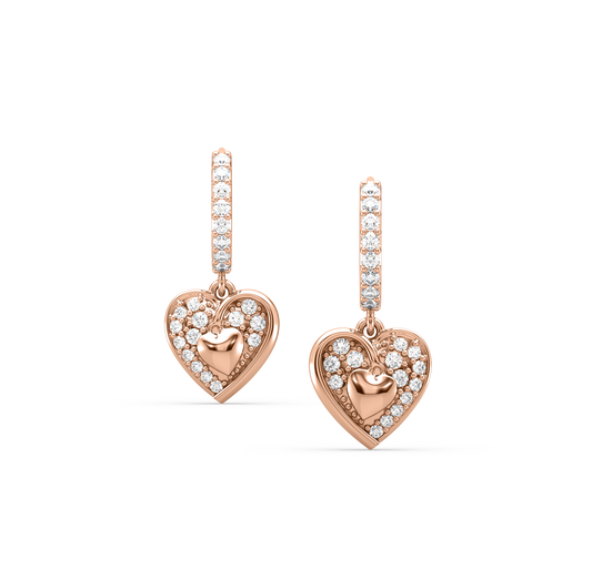 Brooke Dangling Heart Earrings