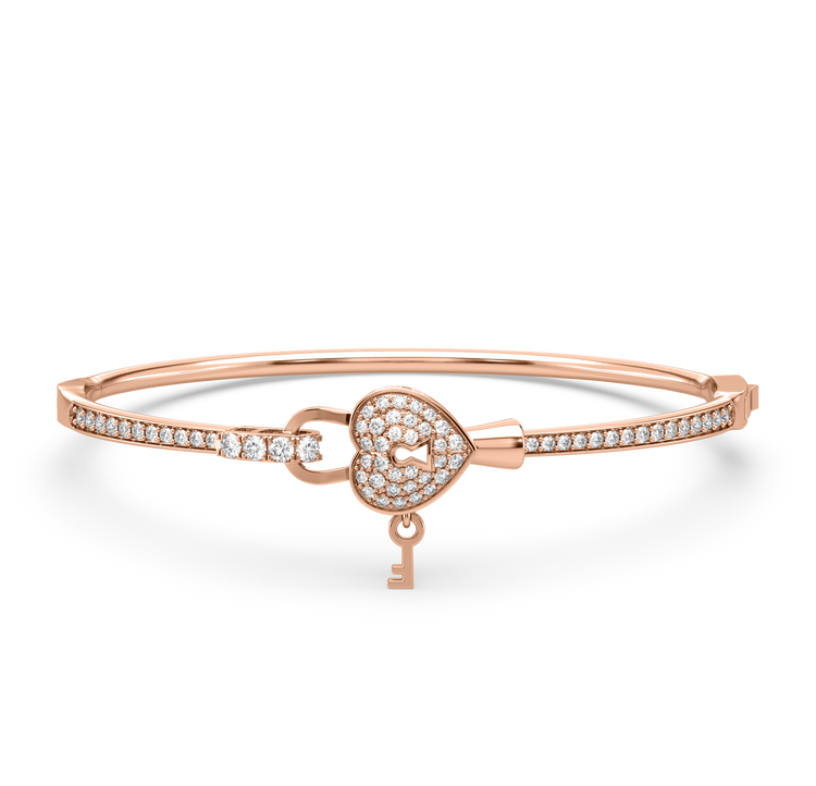 Buy Senco Gold Womens Gold & Diamonds Rose Gold Diamond Bracelet at  Amazon.in
