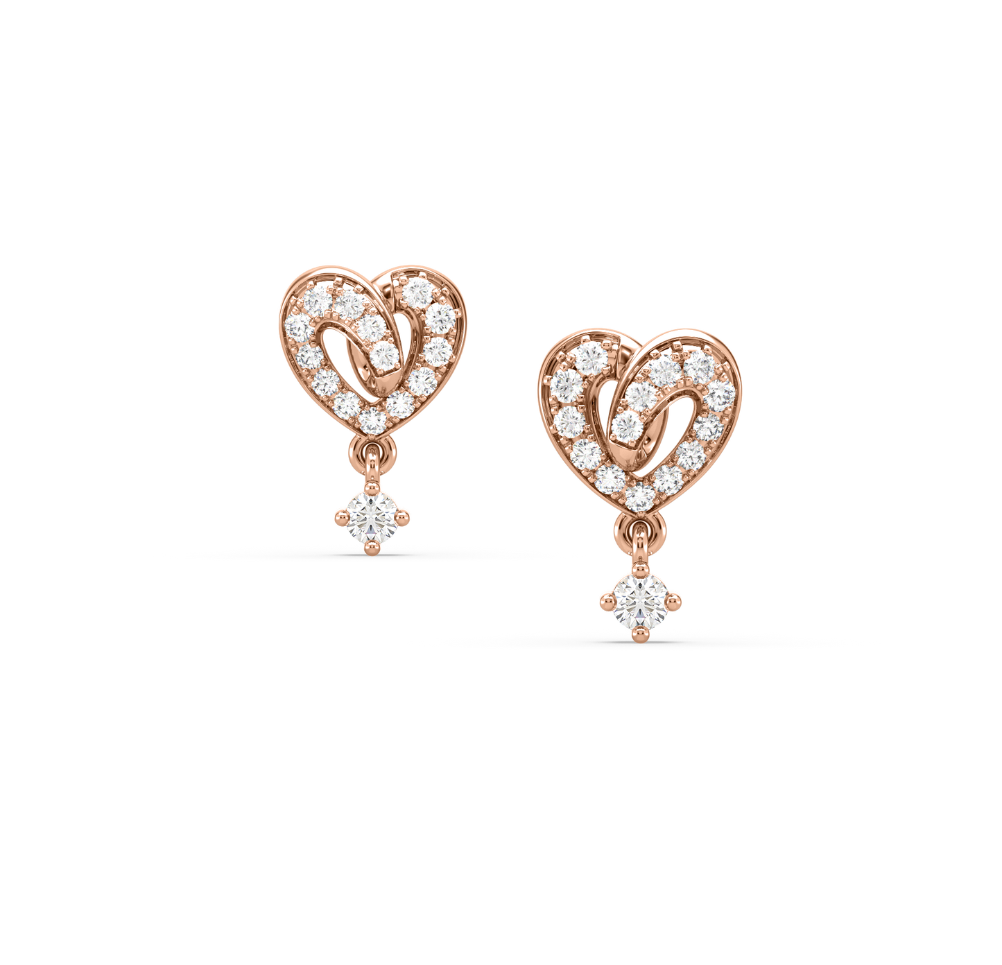 Deborah Heart Diamond Earrings