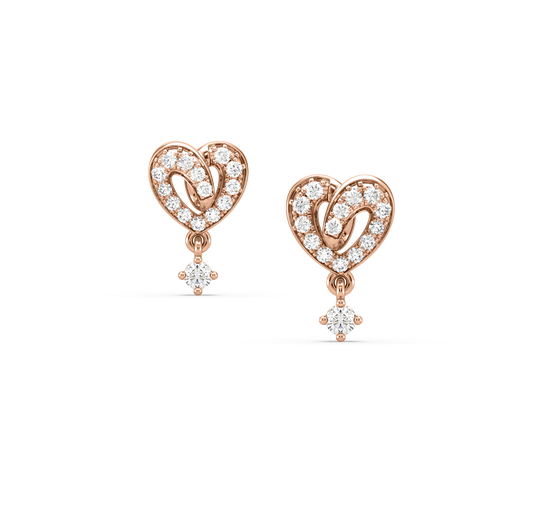 Deborah Heart Diamond Earrings