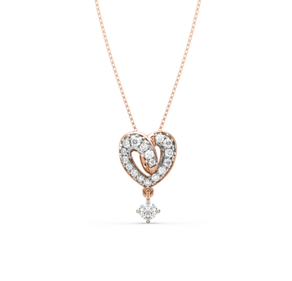 Melba Heart Drop Diamond Pendant