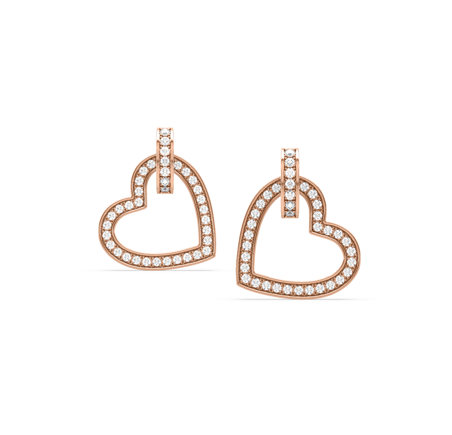 Denise Heart Diamond Earrings