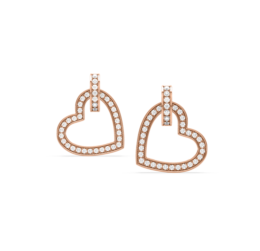 Denise Heart Diamond Earrings