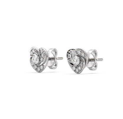 Dasha Heart Diamond Studs