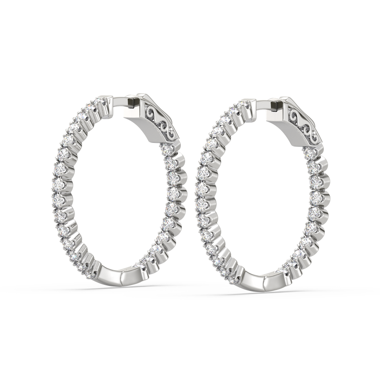 Diamond Hoop Earrings I 64Facets Fine Diamond Jewelry – 64Facets-India