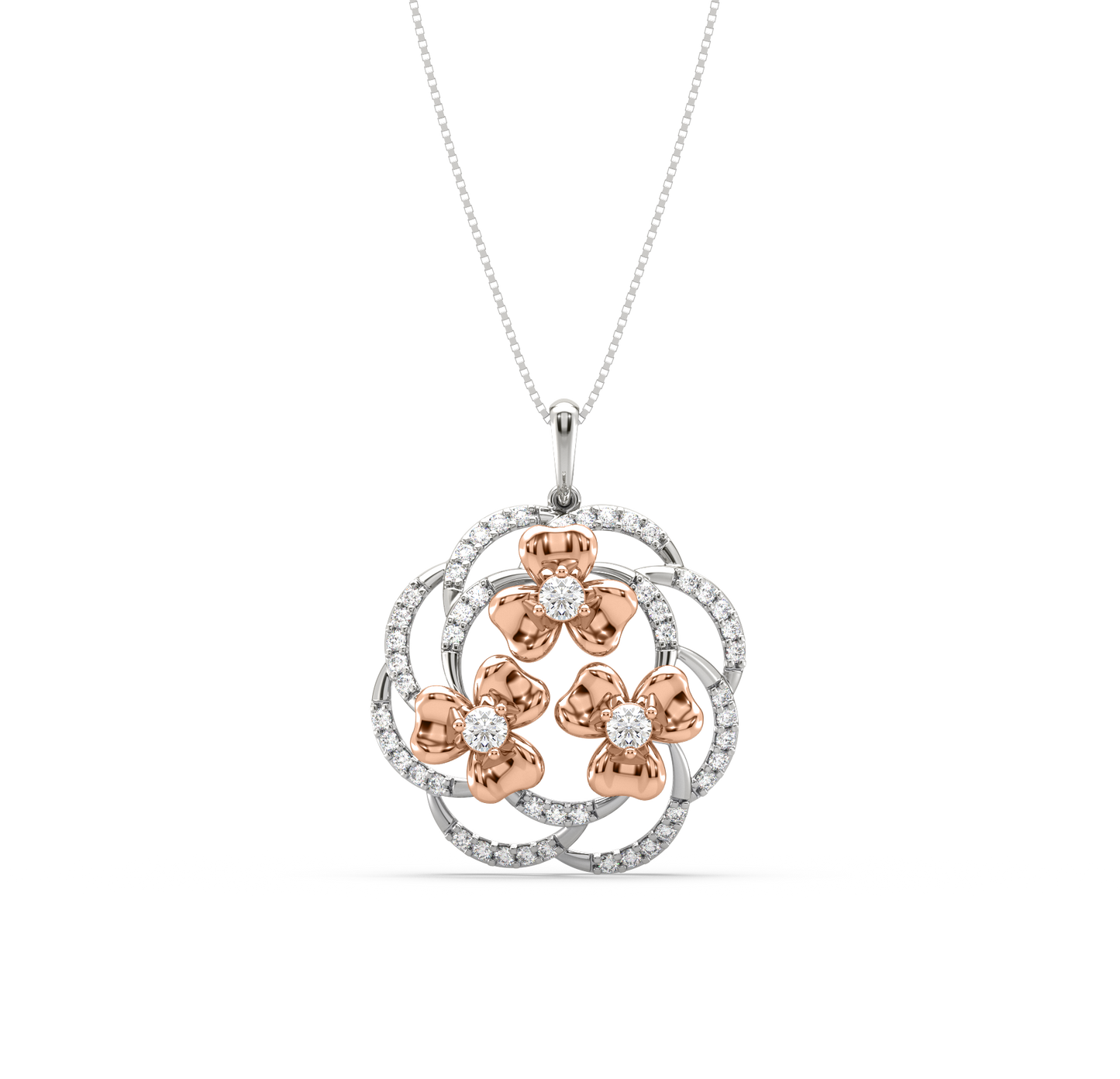 Myra Floral Diamond Pendant