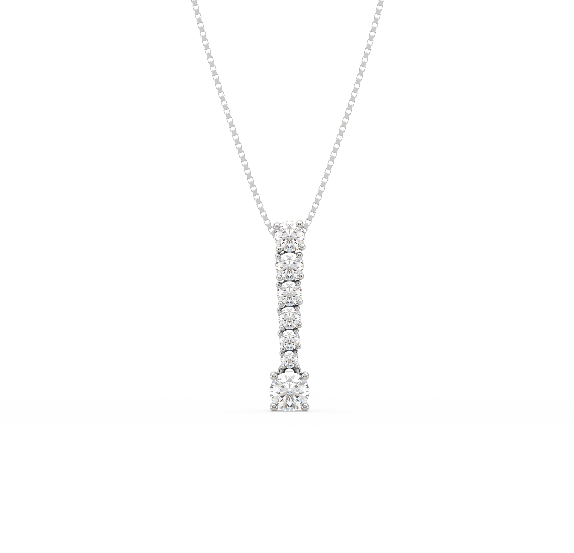 Catalina Linear Diamond Drop Pendant