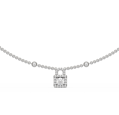 Blaise Diamond Lock Pendant