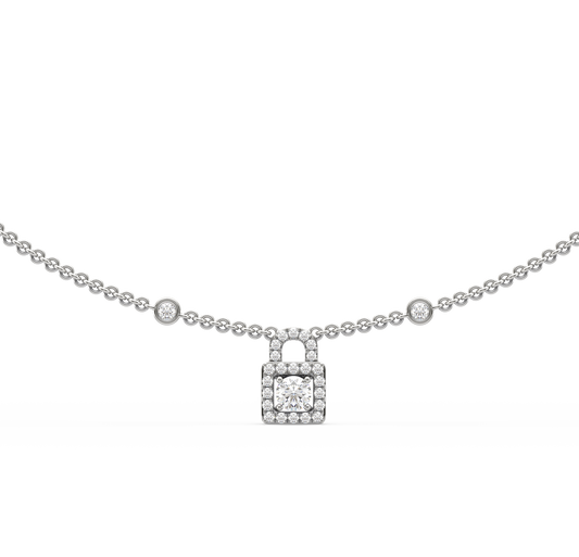 Blaise Diamond Lock Pendant
