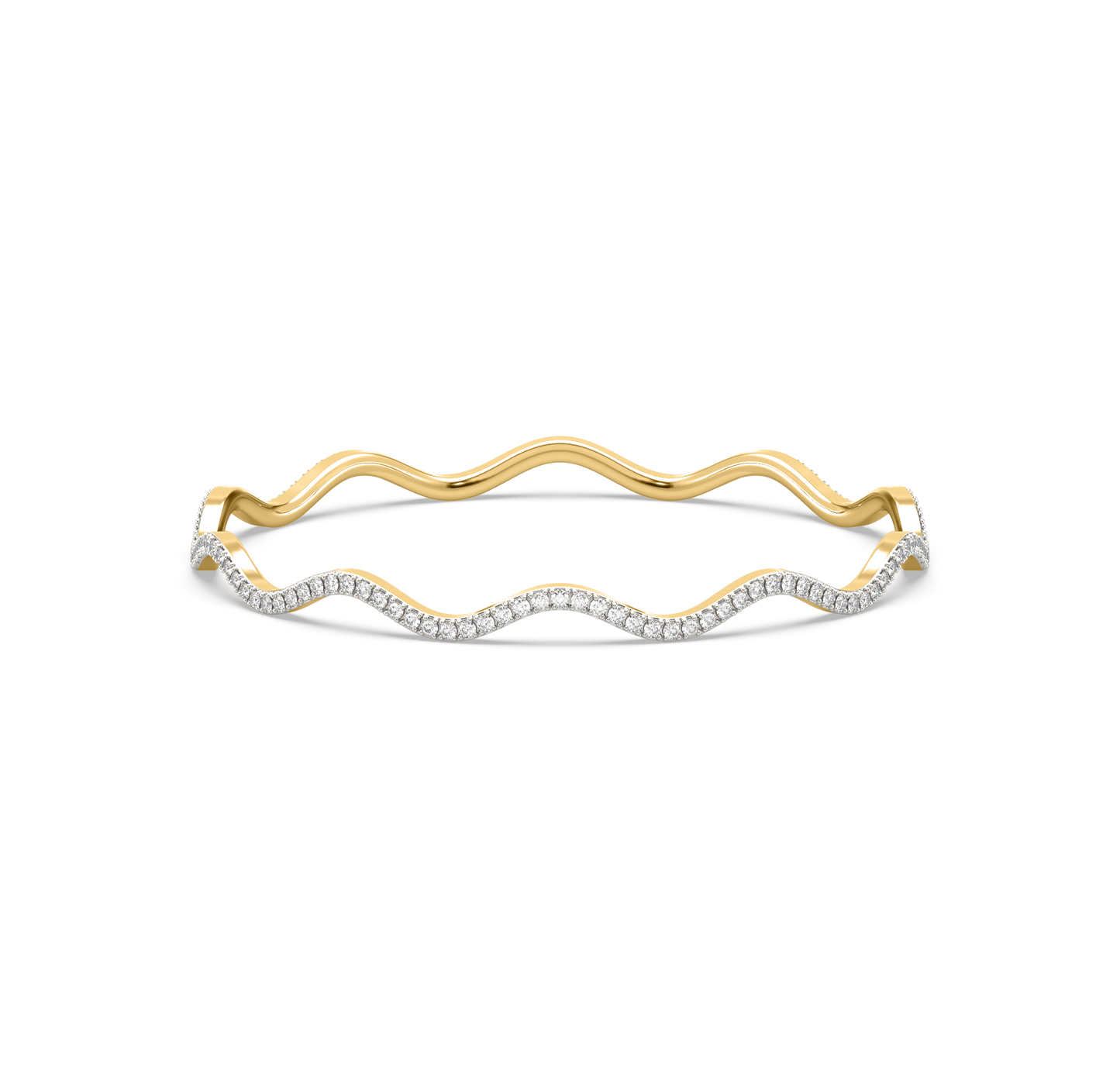 Zeesha Wavy Diamond Bangle